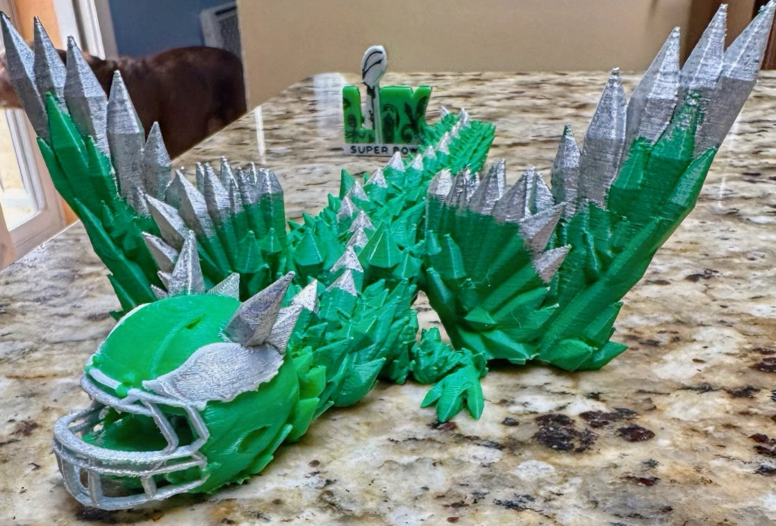 Phila Eagles Articulated dragon -Super bowl LIX Edition